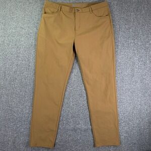 Vuori Meta Pants Men 38x31 Brown Athleisure Performance Stretch Modern Preppy